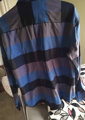 Erkek Mavi Batik Desenli Uzun Kollu Gömlek - Görsel 3