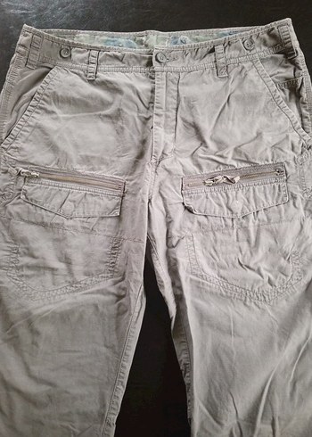 Gri Keten Bel Detaylı Midi Erkek Bermuda - Görsel 6