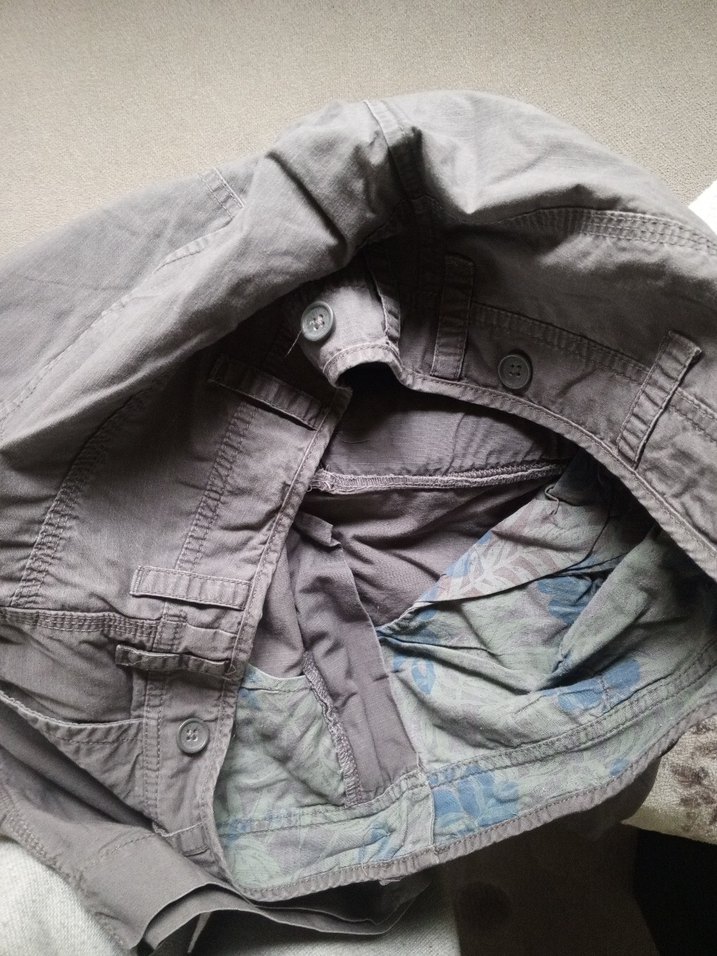 Gri Keten Bel Detaylı Midi Erkek Bermuda - Görsel 4