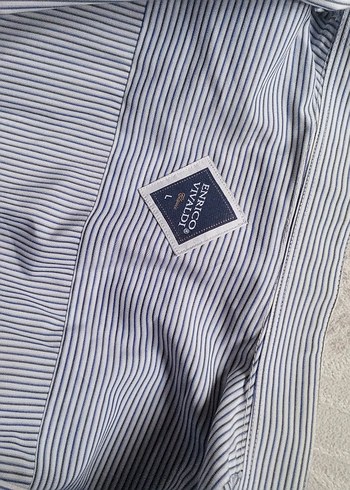 Gri Çizgili Erkek Uzun Kollu Gömlek - Görsel 4