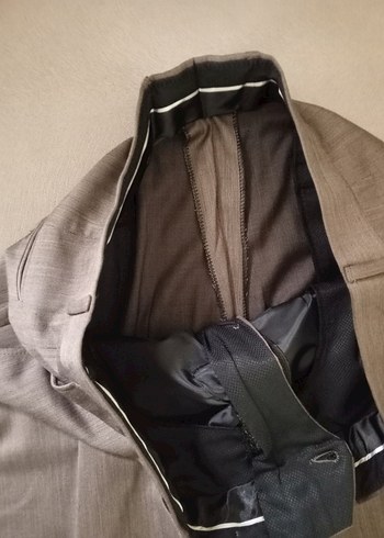 Bej Keten Kumaşlı Kemerli Erkek Pantolon - Görsel 7