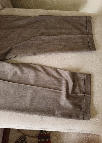 Bej Keten Kumaşlı Kemerli Erkek Pantolon - Görsel 5