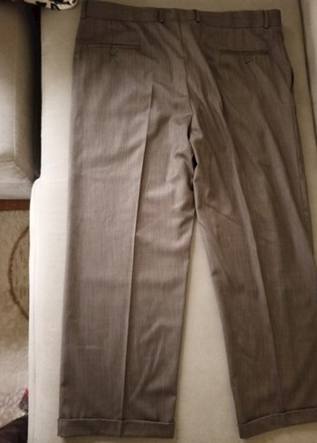 Bej Keten Kumaşlı Kemerli Erkek Pantolon - Görsel 6