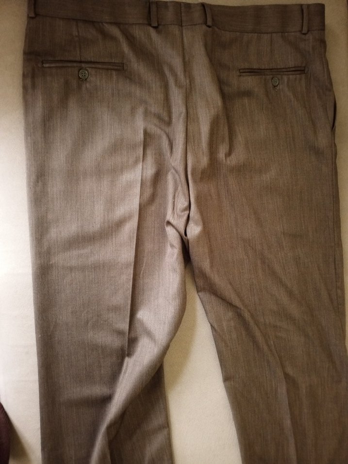 Bej Keten Kumaşlı Kemerli Erkek Pantolon - Görsel 4