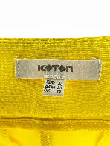 38 Beden sarı Renk Koton Düz Kesim %70 İndirimli.