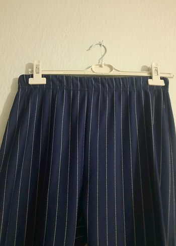 Lacivert Pilili Kadın Pantolon - Görsel 3