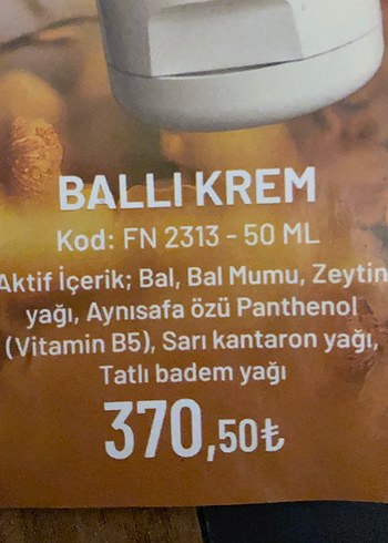 Ballı Krem 50 ml