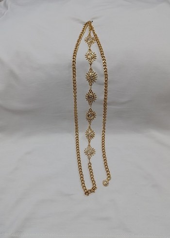 Altın Renk Bohem Zincir Detaylı Vücut Zinciri - Görsel 2