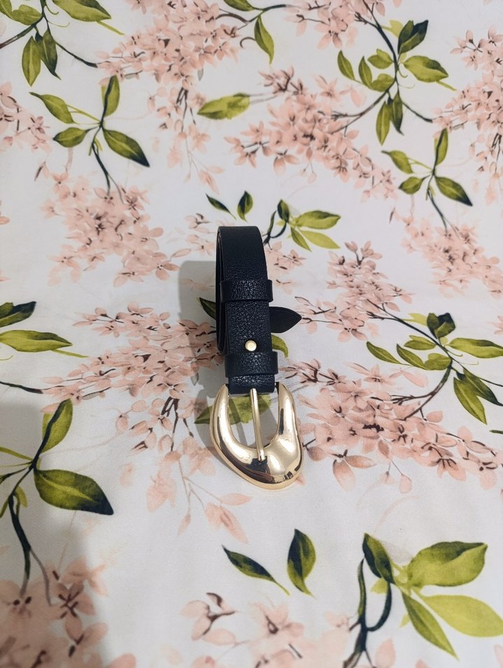 Siyah Deri Kadın Kemer - Görsel 2