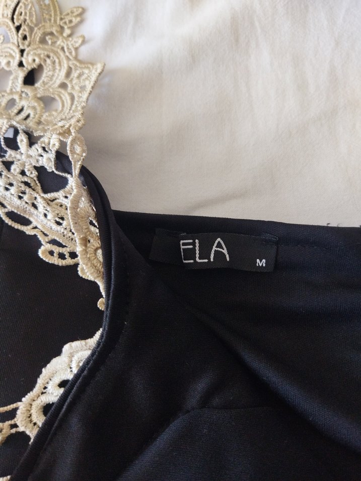 Dantel Detaylı Siyah Mini Abiye Elbise - Görsel 5