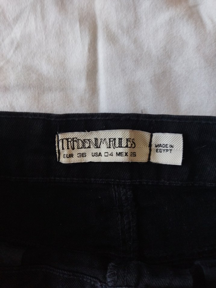 Siyah Mini Kot Etek - Görsel 3