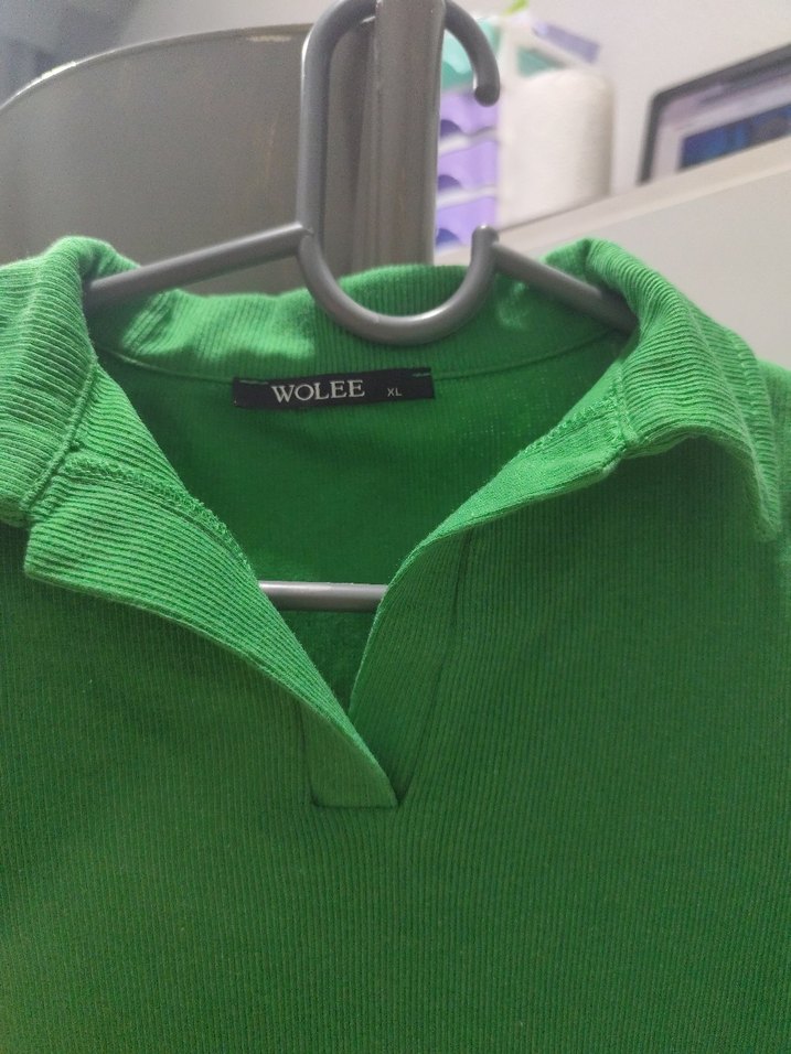 Kız Çocuk Yeşil Kısa Kollu Polo Tişört - Görsel 2