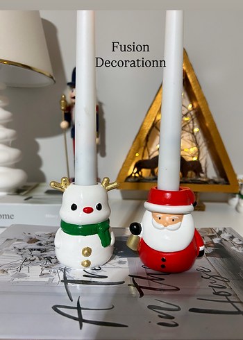 Beden beyaz Renk Beyaz Noel Temalı Dekoratif Mumlar