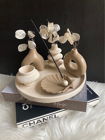  Beden camel Renk Dekoratif set