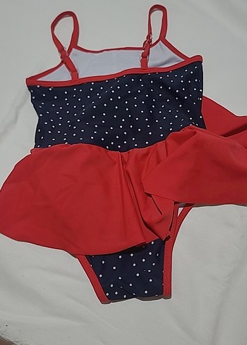 LC Waikiki Kırmızı Puantiyeli Kız Çocuk Mayo