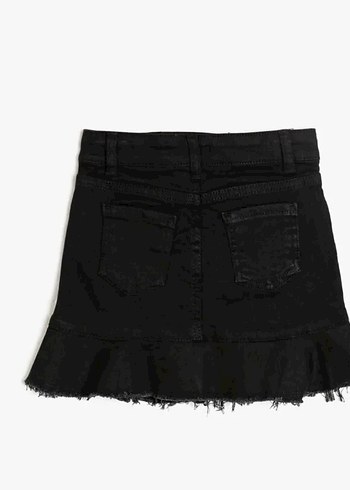 s Beden siyah Renk Siyah Kot Denim Etek