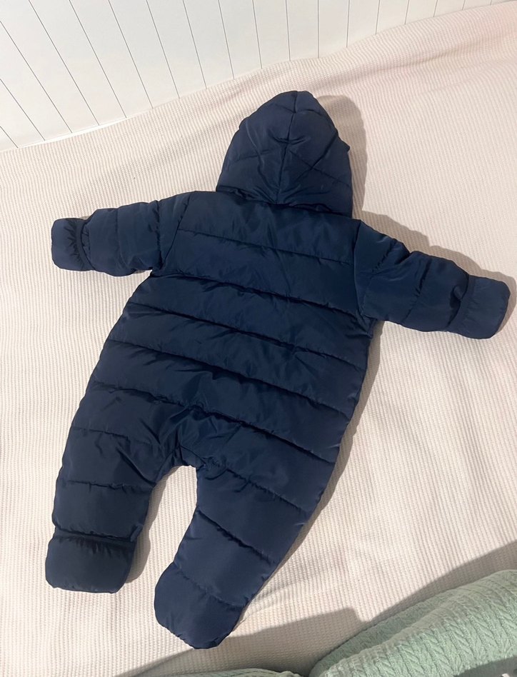 Lacivert Kürklü Bebek Tulumu - Görsel 3