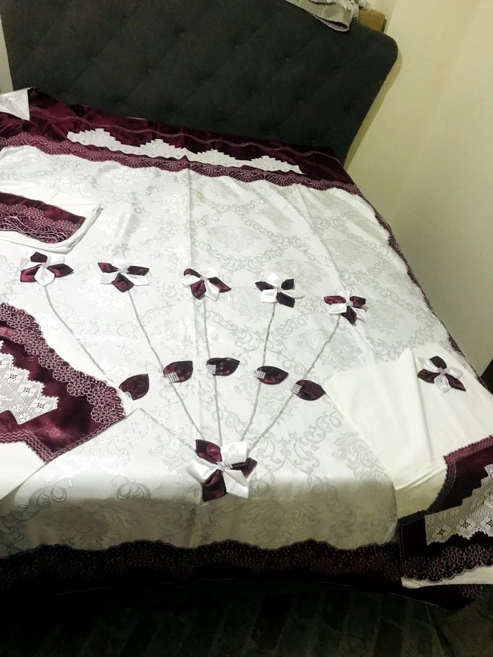 el yapımı dantelli pike takımı - Görsel 2