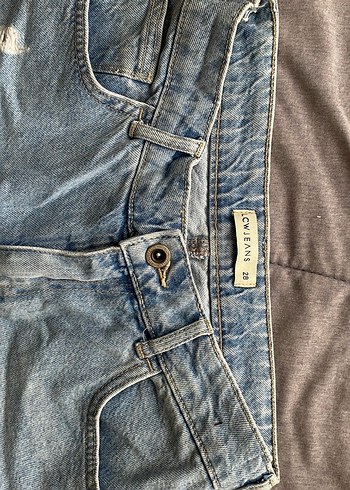 Kadın Açık Mavi Düşük Bel LCW Kot Şort - Görsel 2