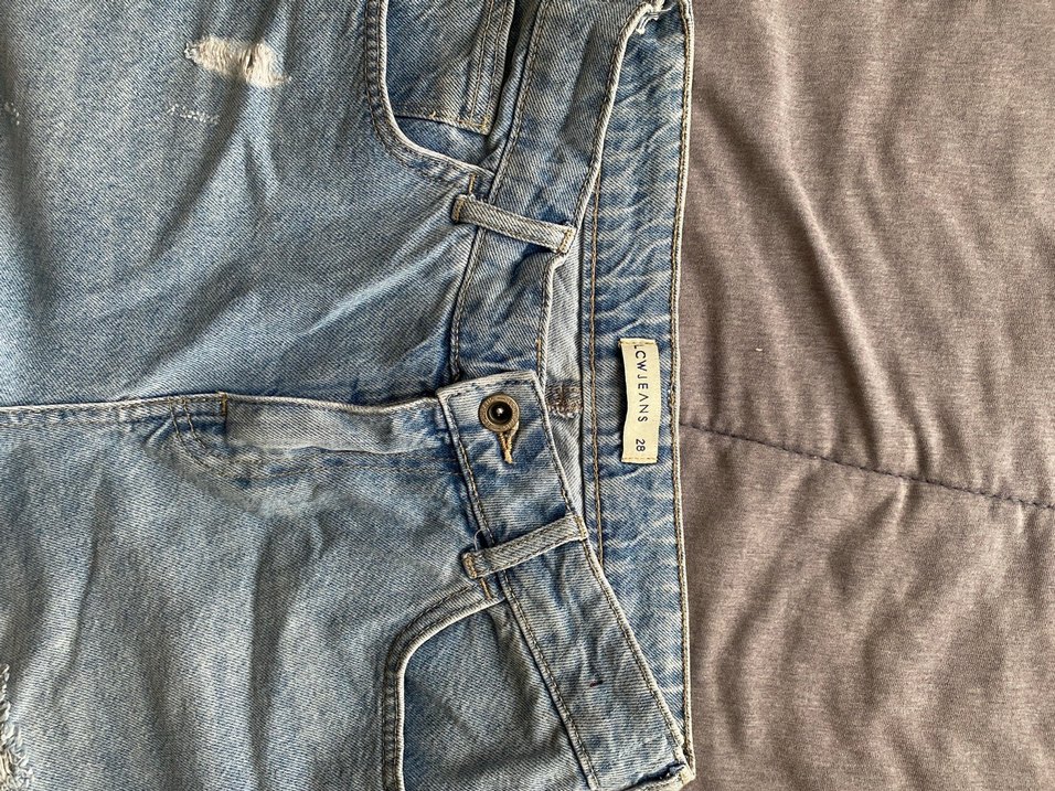 Kadın Açık Mavi Düşük Bel LCW Kot Şort - Görsel 2