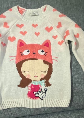 Kız Çocuk Gri Örme Sweatshirt