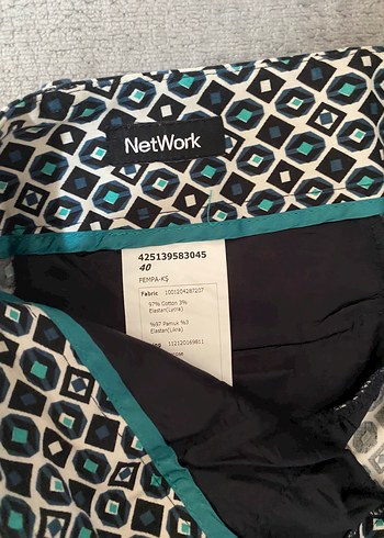 Network desenli kadın kumaş pantolon - Görsel 2