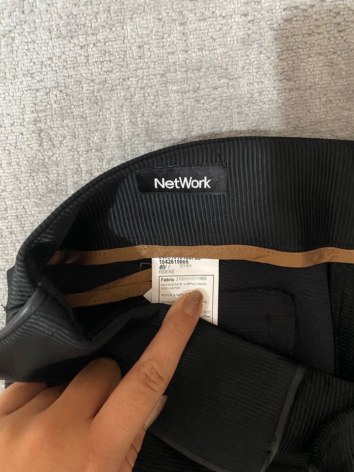 Network Kadın Siyah  Kumaş Pantolon - Görsel 2