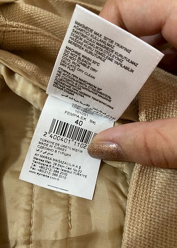 Network touch Bej Keten Kadın Pantolon - Görsel 4