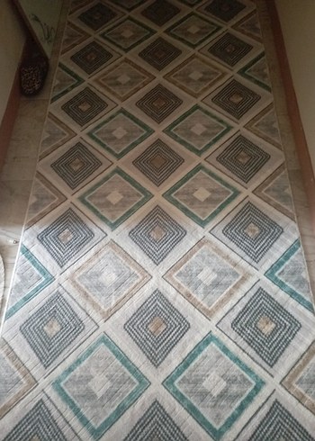 Kırmızı Desenli Modern Halı - Görsel 2