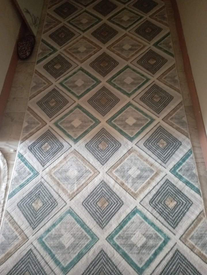 Kırmızı Desenli Modern Halı - Görsel 2