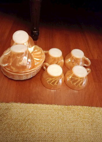 Parlak Bej 6'lı Fincan ve Tabak Seti - Görsel 2