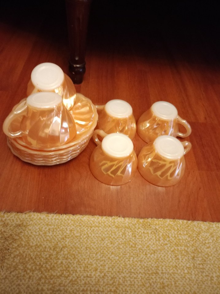 Parlak Bej 6'lı Fincan ve Tabak Seti - Görsel 2