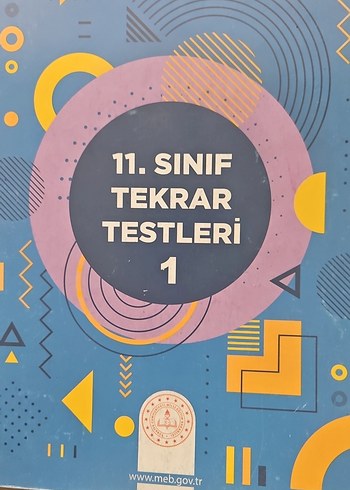 Pastel Renkli 11. Sınıf Tekrar Testleri Rozeti