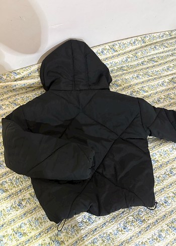 Kapüşonlu Siyah Kadın Kış Montu - Görsel 3