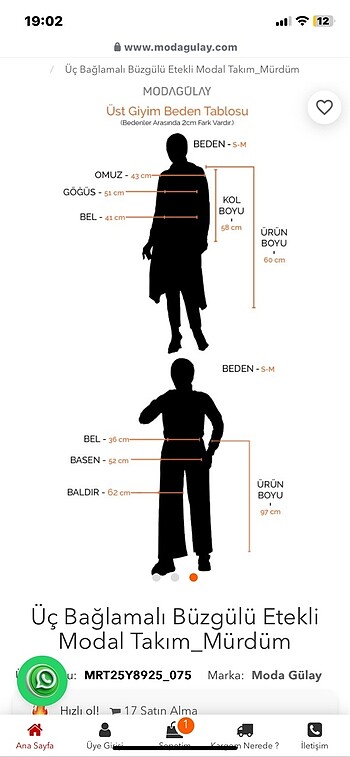 38 Beden Üç Bağlamalı Büzgülü Etekli Modal Takım_Mürdüm