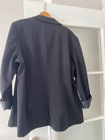 46 Beden siyah desenli blazer ceket