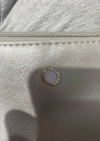 Gri Deri Kadın Makyaj Çantası - Görsel 3