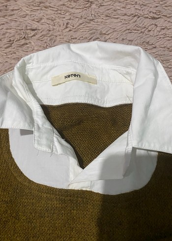 Kahverengi Örgü Yün Kadın Kazak - Görsel 3