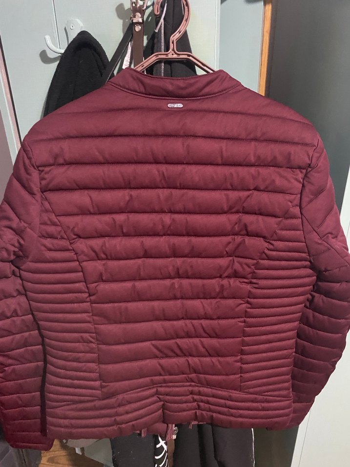 The original Bordo Fermuarlı Kadın Mont - Görsel 3