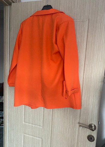 Diğer Turuncu Düğmeli Kadın Blazer Ceket