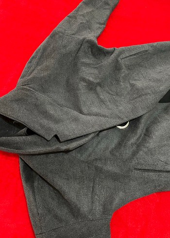 Koyu gri uzun kaban - Görsel 4