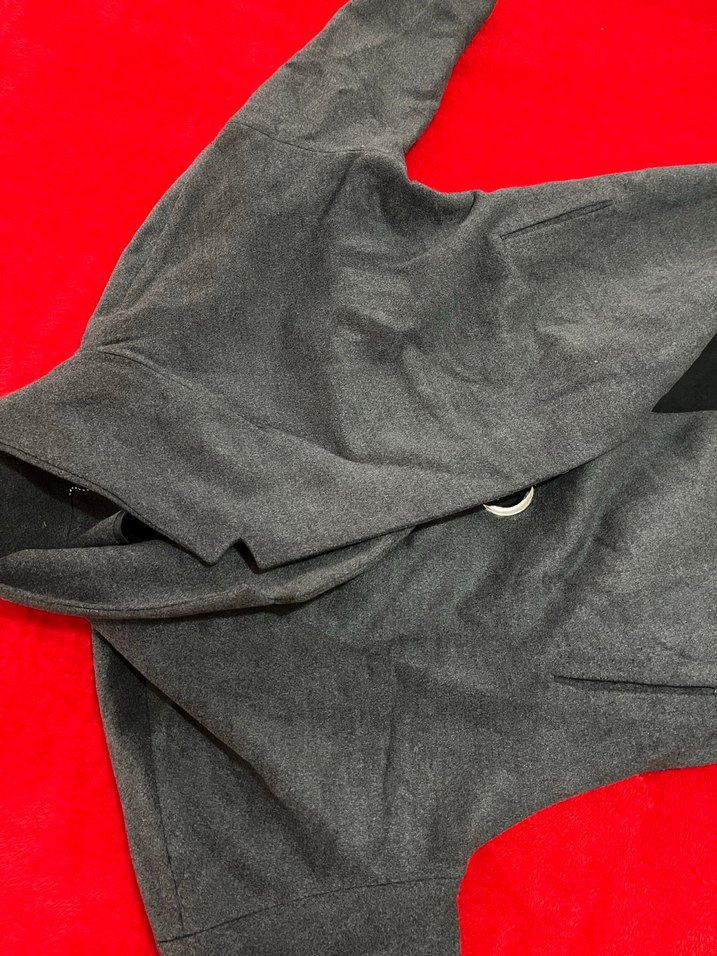 Koyu gri uzun kaban - Görsel 4