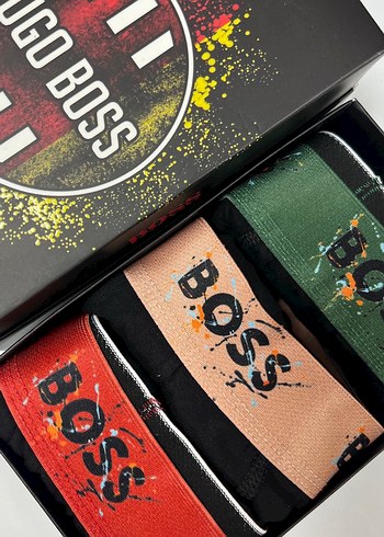 s Beden çeşitli Renk Baskılı Kısa Kesim Street Style Boxer