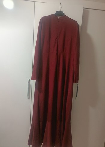 46 Beden bordo Renk Bordo tesettür elbise