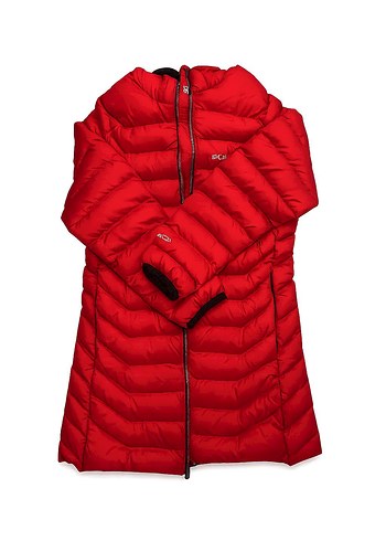 Columbia Kirmizi Kapusonlu Sisme Mont