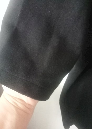 Kadın Siyah Uzun Salaş Kaban - Görsel 3