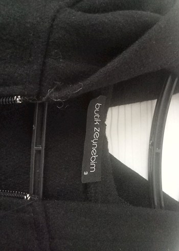 Kadın Siyah Uzun Salaş Kaban - Görsel 2