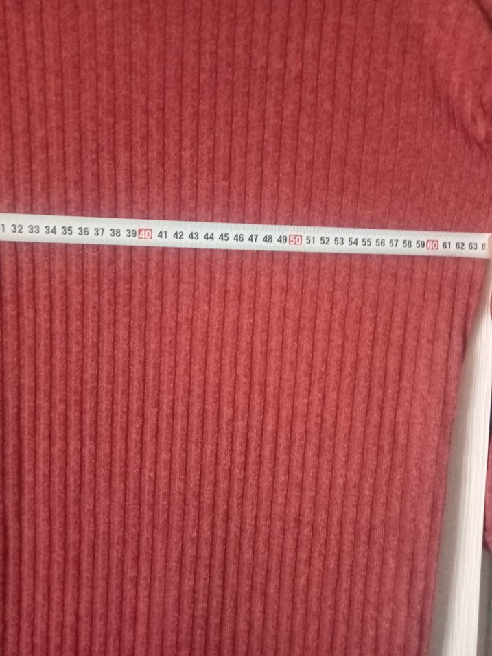 Bordo Uzun Kollu Yüksek Yaka Kadın Triko - Görsel 4