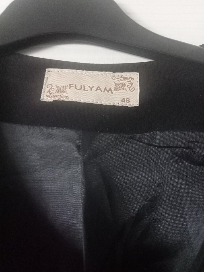 Nakışlı Uzun Siyah  ceket - Görsel 5