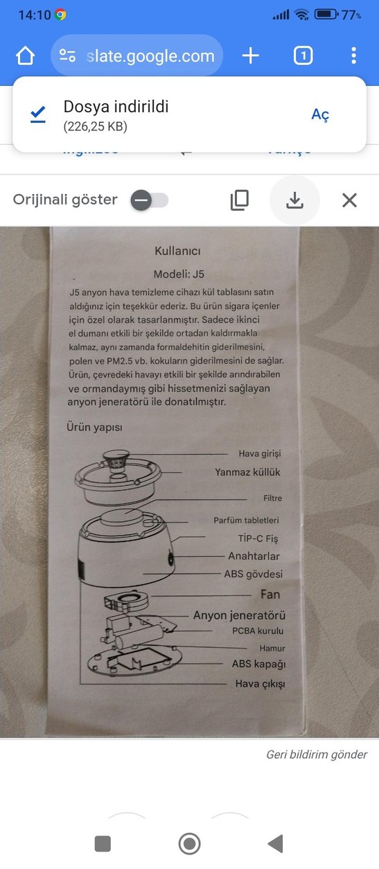 Siyah Hava Temizleyici ve Nemlendirici - Görsel 5